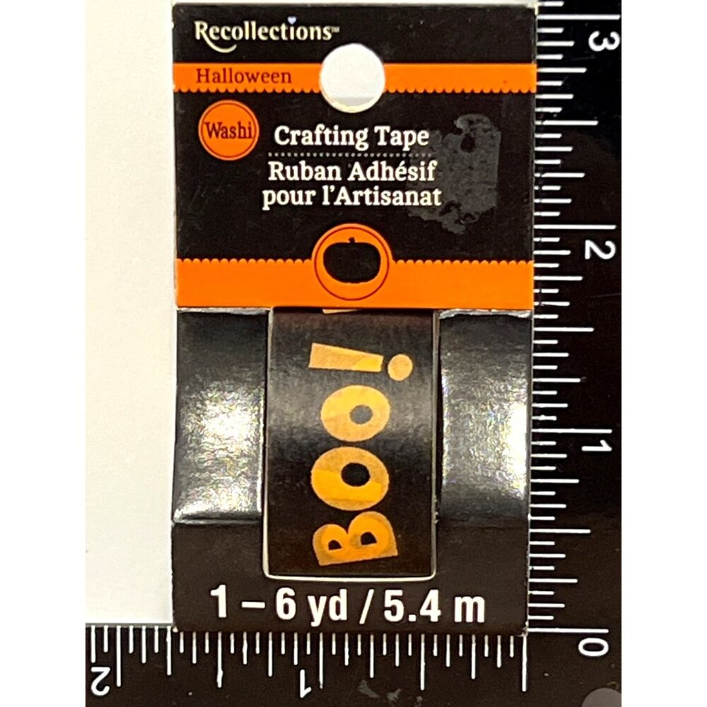 Recollections Halloween Washi Crafting Tape Boo 6yd 419025